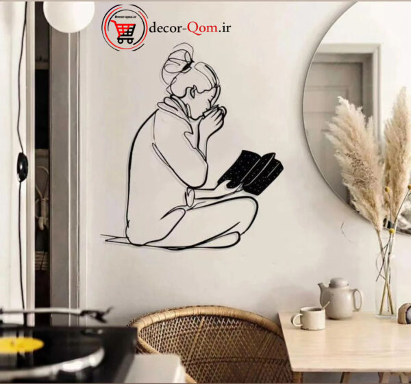 استیکر دیواری دختره قهوهر