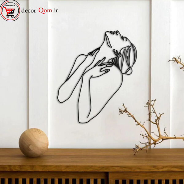 تابلو چوبی مدرن طرح دختر