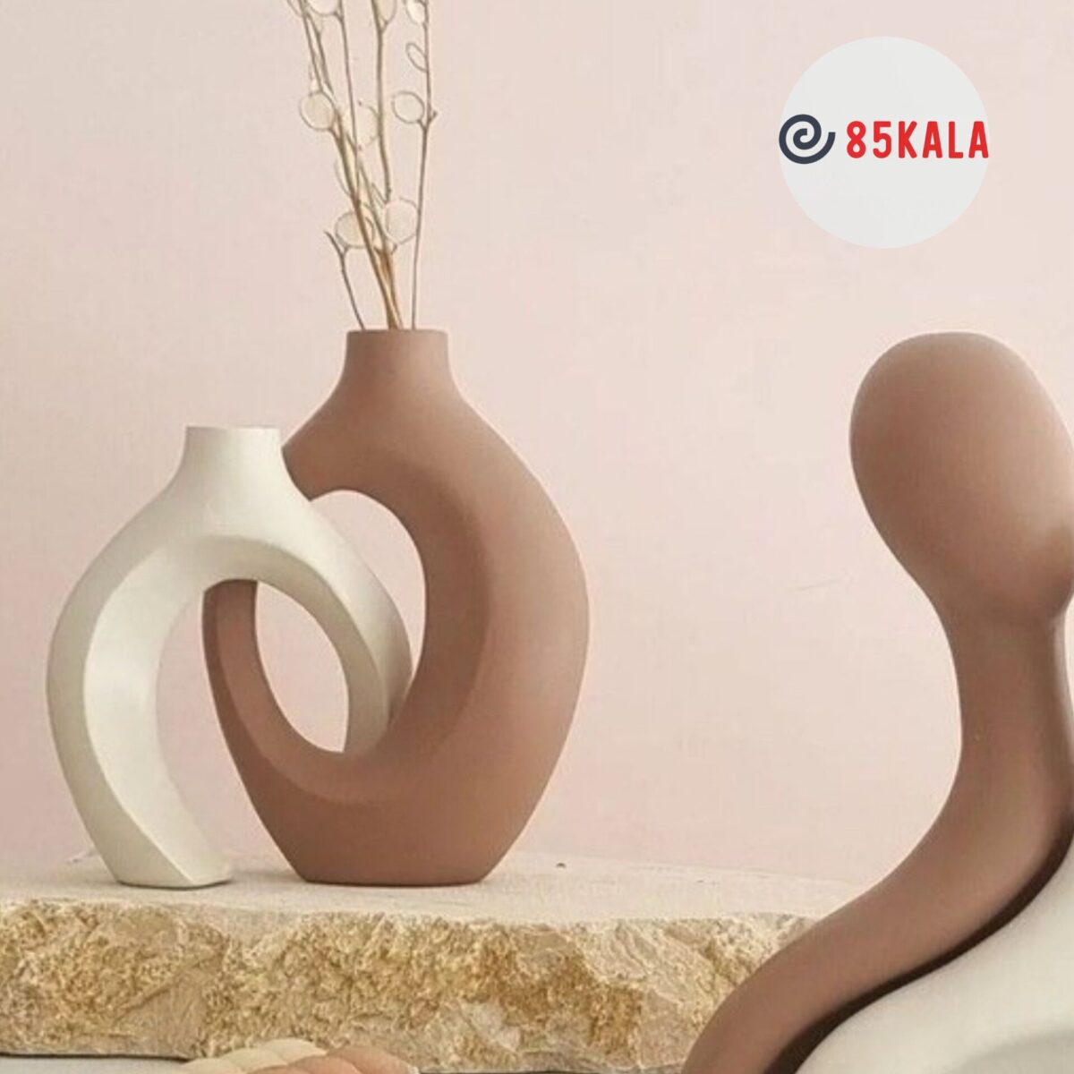 گلدان سنگ مصنوعی مدرن با طراحی هندسی منحصربهفرد گلدان سنگ مصنوعی مدرن با طراحی هندسی منحصربهفرد