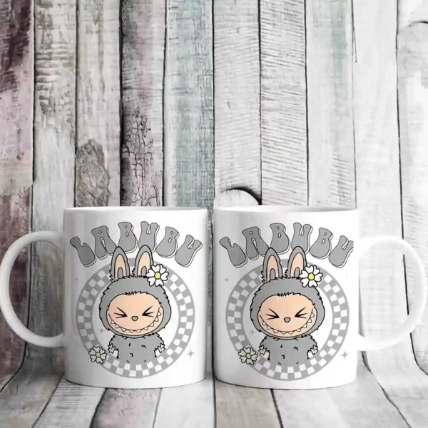 ماگ labubu خاکستری