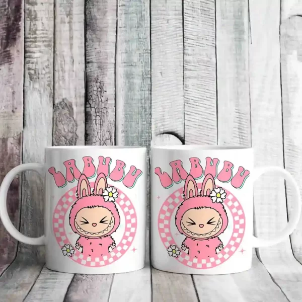 ماگ labubu صورتی