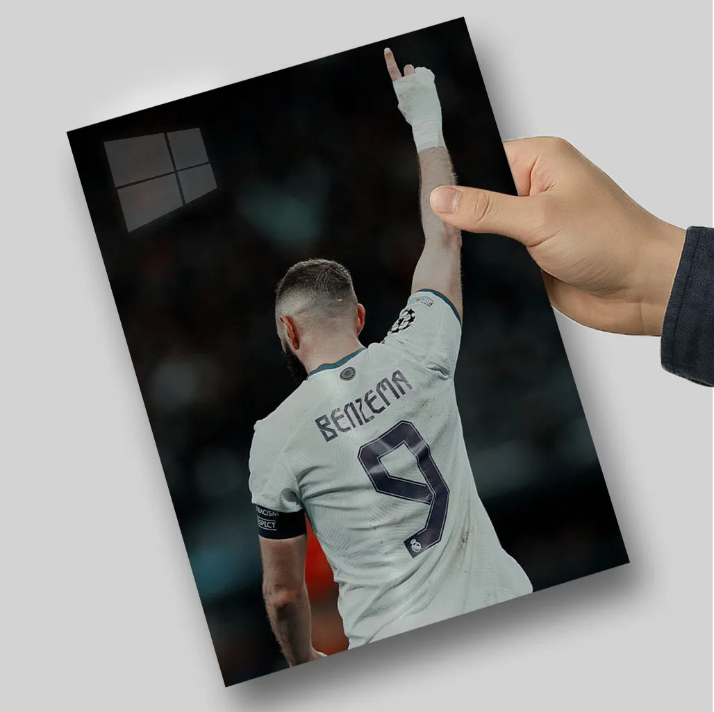 متال پوستر بنزما شادی گل معروف متال پوستر بنزما شادی گل معروف