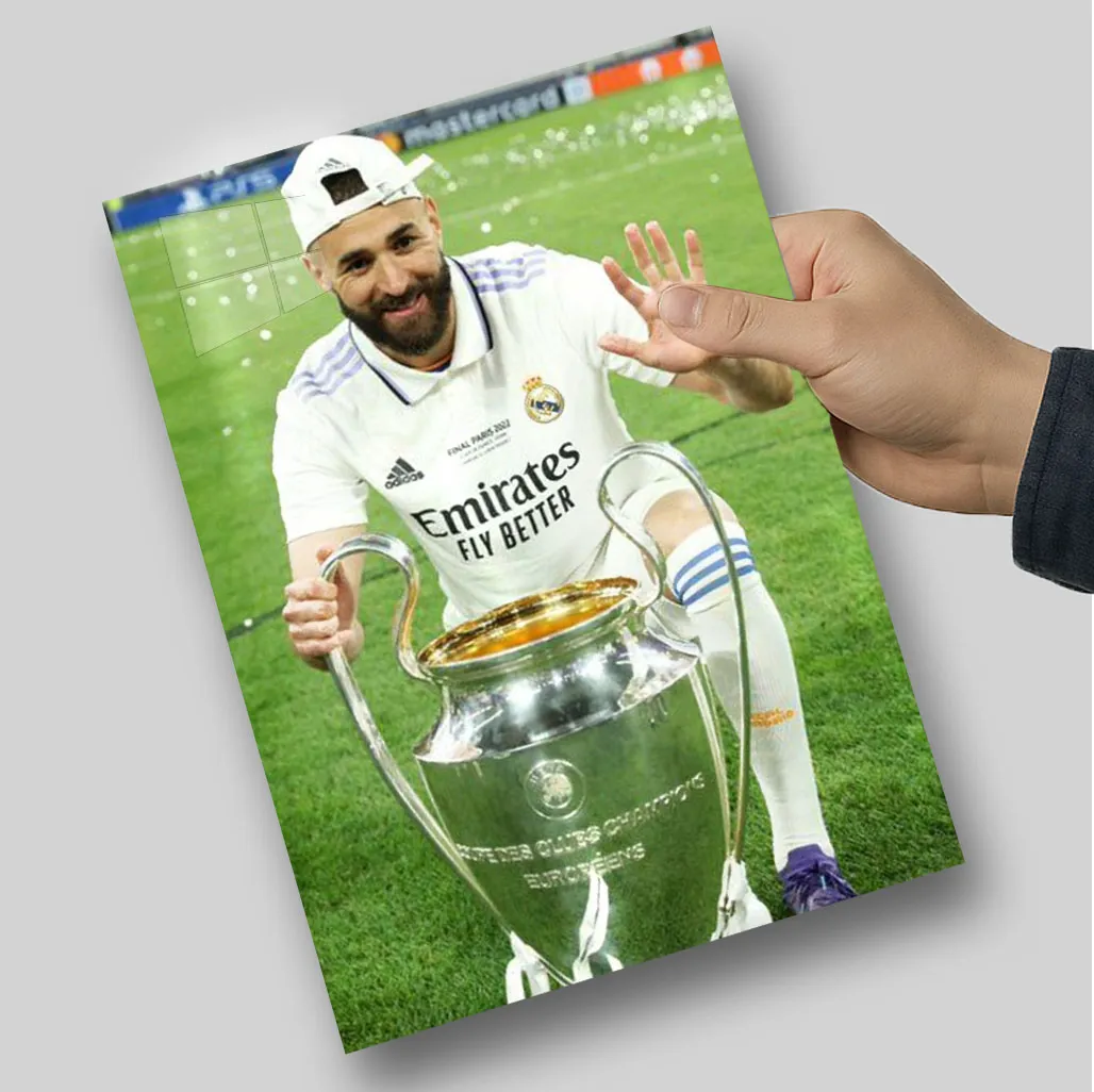 متال پوستر بنزما جام چمپیونزلیگ متال پوستر بنزما جام چمپیونزلیگ