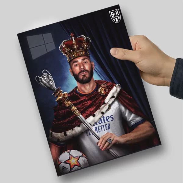 متال پوستر بنزما با تاج