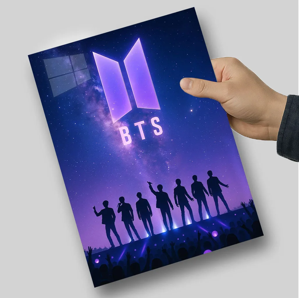 بی تی اس 02_2 متال پوستر گروه بی تی اس