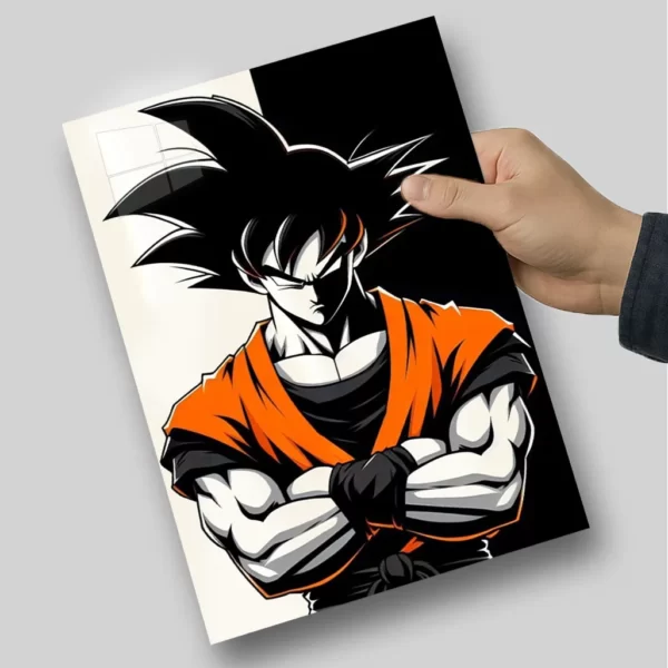 متال پوستر گوکو سیاه سفید