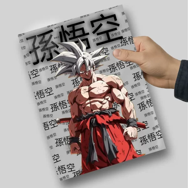 متال پوستر گوکو نوشته های ژاپنی