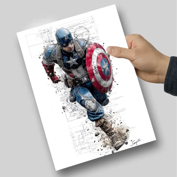 متال پوستر کاپیتان آمریکا