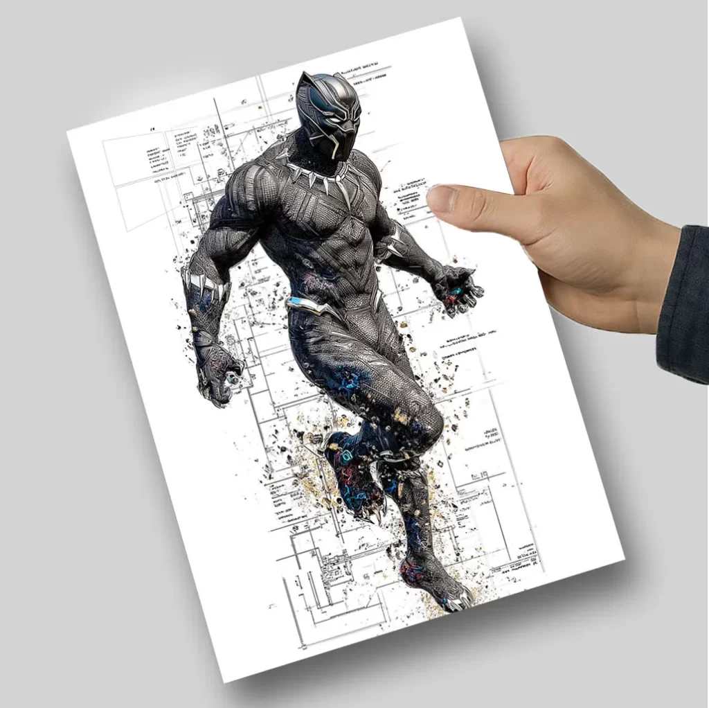 متال پوستر پلنگ سیاه