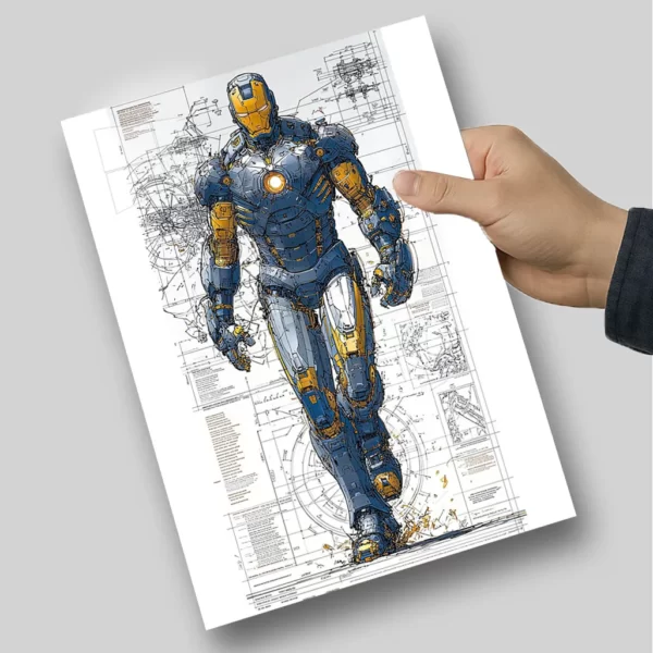 متال پوستر مرد آهنی در اعداد