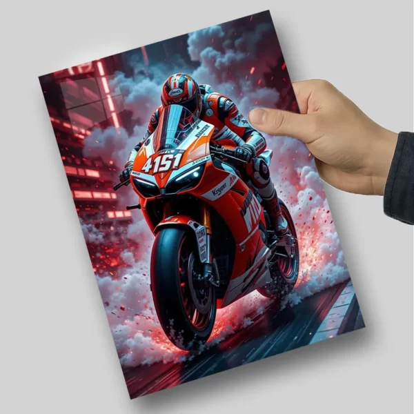 متال پوستر موتور مسابقه ای