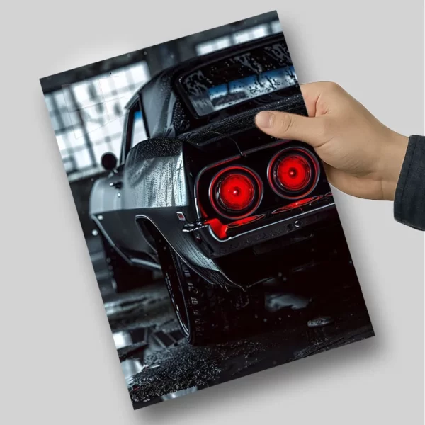 متال پوستر پشت خودرو