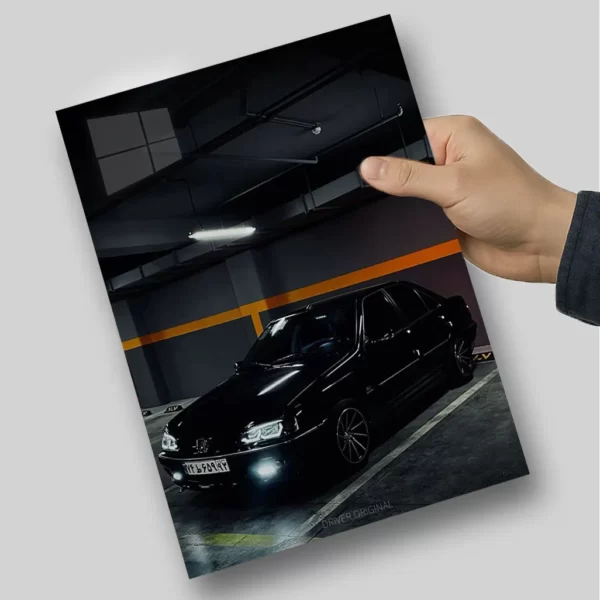 متال پوستر پژو پارس مشکی_