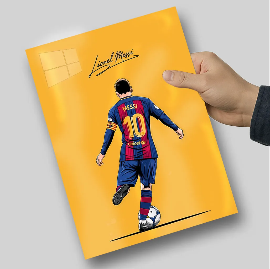 متال پوستر مسی با تم زرد بارسلونا متال پوستر مسی با تم زرد بارسلونا