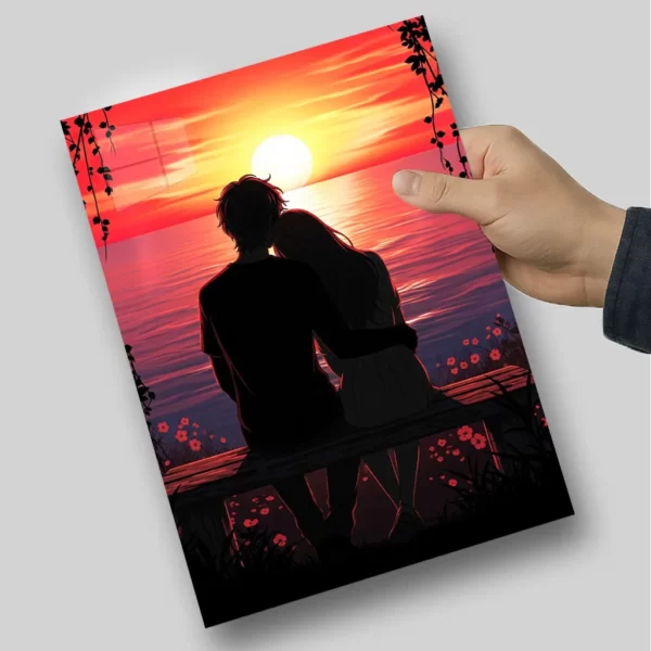 متال پوستر عاشقانه غروب آفتاب